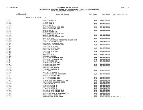 Mnth Index Collateral - Flight Standards Service - Civil Aviation ...