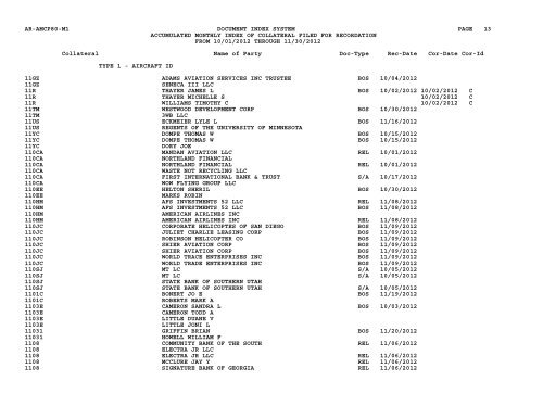 Mnth Index Collateral - Flight Standards Service - Civil Aviation ...