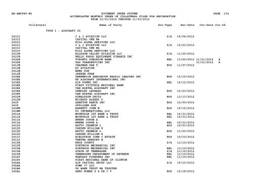 Mnth Index Collateral - Flight Standards Service - Civil Aviation ...