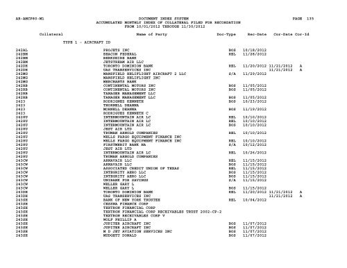 Mnth Index Collateral - Flight Standards Service - Civil Aviation ...