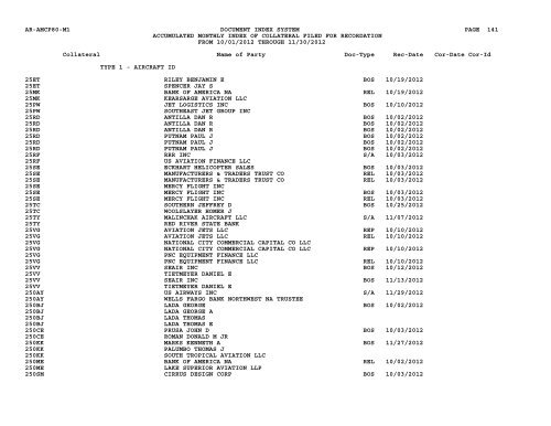 Mnth Index Collateral - Flight Standards Service - Civil Aviation ...