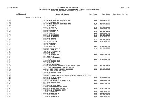 Mnth Index Collateral - Flight Standards Service - Civil Aviation ...