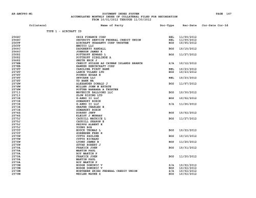 Mnth Index Collateral - Flight Standards Service - Civil Aviation ...