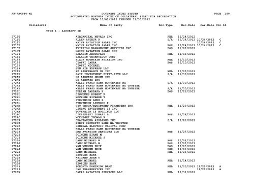 Mnth Index Collateral - Flight Standards Service - Civil Aviation ...