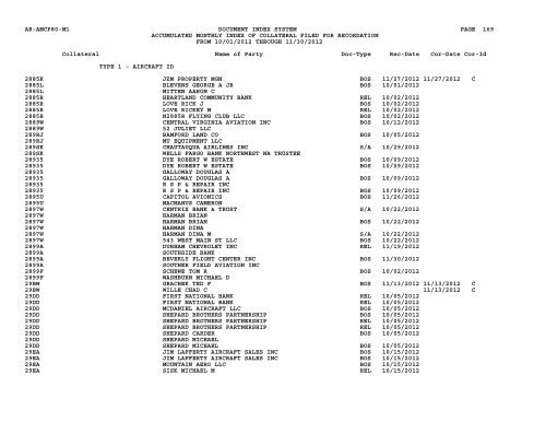 Mnth Index Collateral - Flight Standards Service - Civil Aviation ...