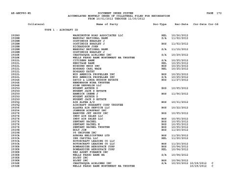 Mnth Index Collateral - Flight Standards Service - Civil Aviation ...