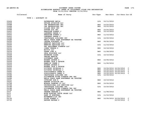 Mnth Index Collateral - Flight Standards Service - Civil Aviation ...