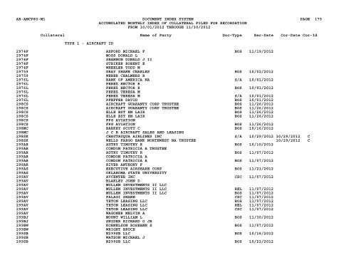 Mnth Index Collateral - Flight Standards Service - Civil Aviation ...