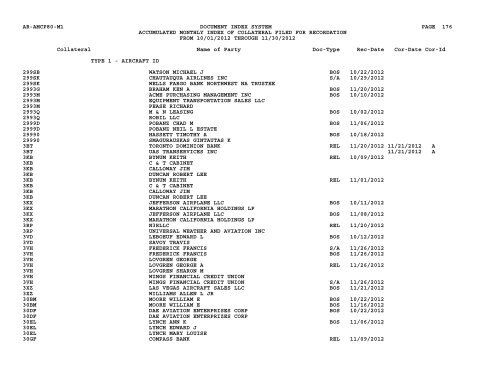 Mnth Index Collateral - Flight Standards Service - Civil Aviation ...