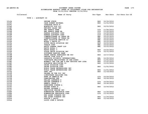 Mnth Index Collateral - Flight Standards Service - Civil Aviation ...