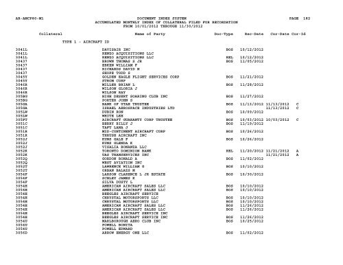 Mnth Index Collateral - Flight Standards Service - Civil Aviation ...