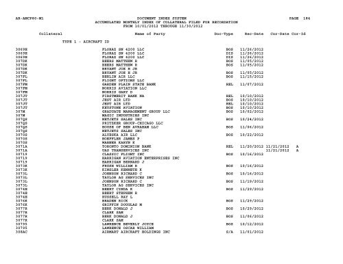 Mnth Index Collateral - Flight Standards Service - Civil Aviation ...