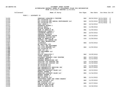 Mnth Index Collateral - Flight Standards Service - Civil Aviation ...