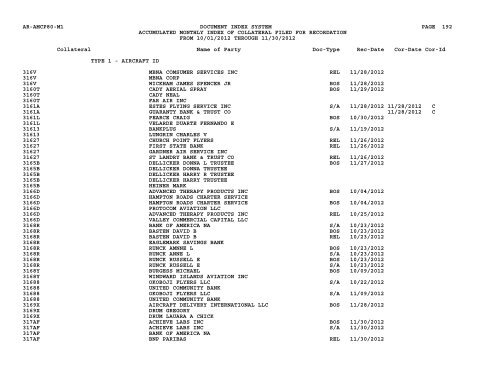 Mnth Index Collateral - Flight Standards Service - Civil Aviation ...