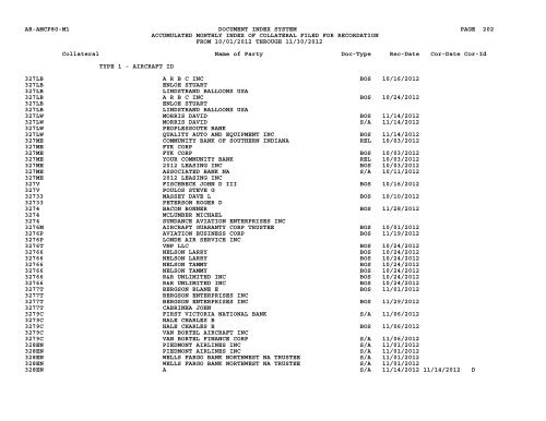 Mnth Index Collateral - Flight Standards Service - Civil Aviation ...