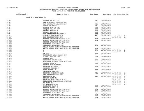 Mnth Index Collateral - Flight Standards Service - Civil Aviation ...