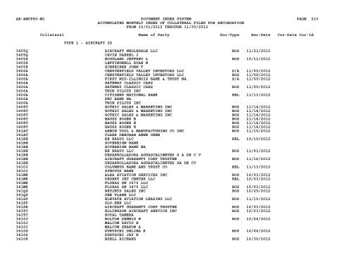 Mnth Index Collateral - Flight Standards Service - Civil Aviation ...