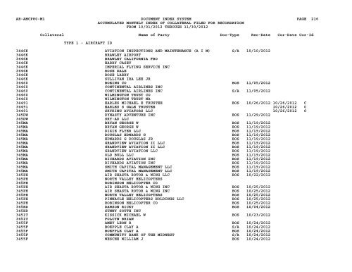 Mnth Index Collateral - Flight Standards Service - Civil Aviation ...