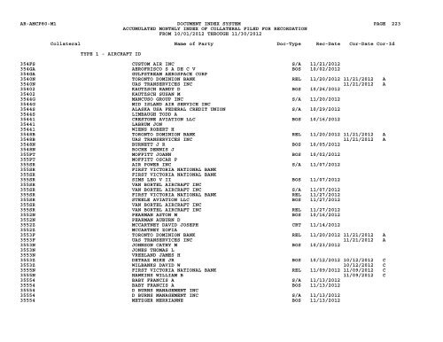 Mnth Index Collateral - Flight Standards Service - Civil Aviation ...