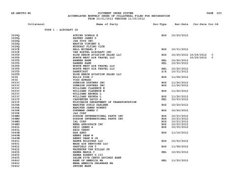 Mnth Index Collateral - Flight Standards Service - Civil Aviation ...