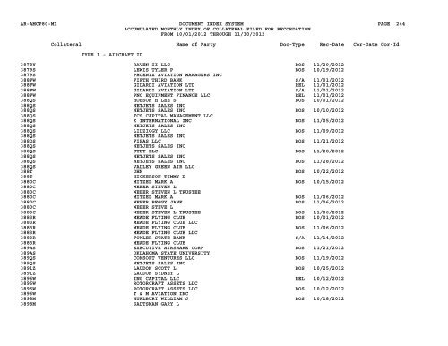 Mnth Index Collateral - Flight Standards Service - Civil Aviation ...