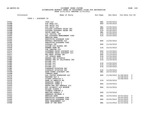 Mnth Index Collateral - Flight Standards Service - Civil Aviation ...