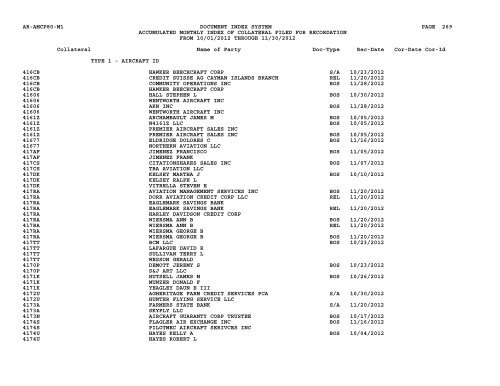 Mnth Index Collateral - Flight Standards Service - Civil Aviation ...