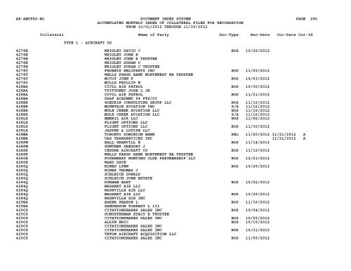 Mnth Index Collateral - Flight Standards Service - Civil Aviation ...