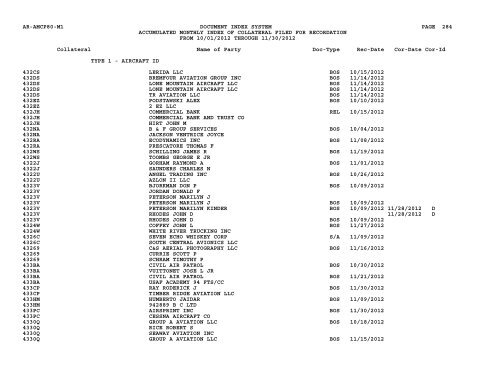 Mnth Index Collateral - Flight Standards Service - Civil Aviation ...