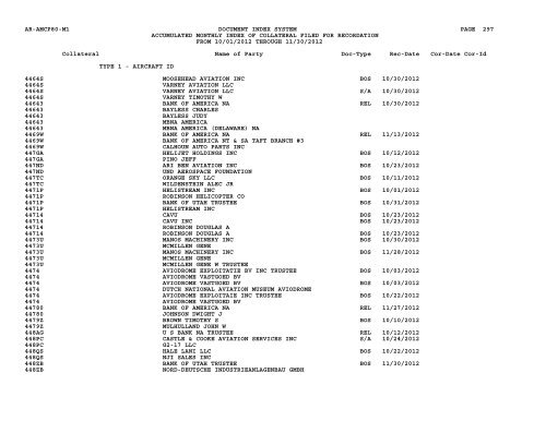 Mnth Index Collateral - Flight Standards Service - Civil Aviation ...