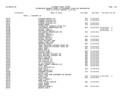 Mnth Index Collateral - Flight Standards Service - Civil Aviation ...