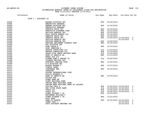 Mnth Index Collateral - Flight Standards Service - Civil Aviation ...