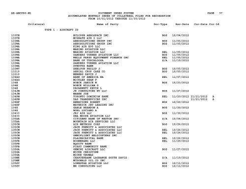 Mnth Index Collateral - Flight Standards Service - Civil Aviation ...