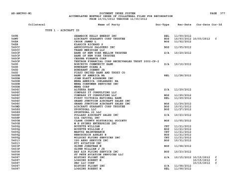 Mnth Index Collateral - Flight Standards Service - Civil Aviation ...