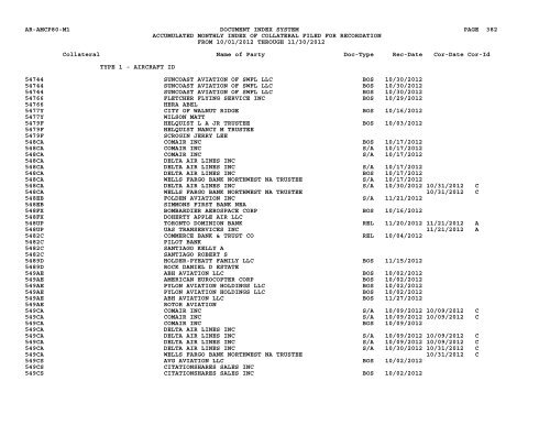 Mnth Index Collateral - Flight Standards Service - Civil Aviation ...