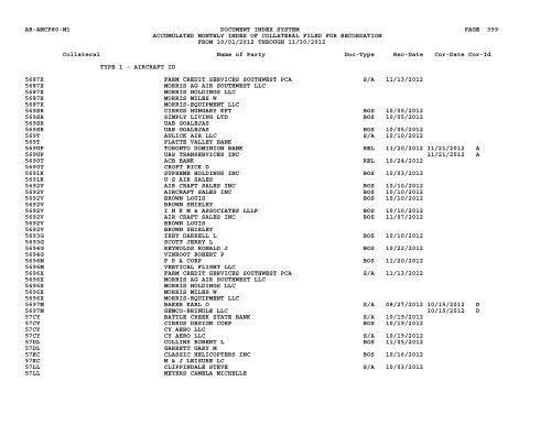 Mnth Index Collateral - Flight Standards Service - Civil Aviation ...