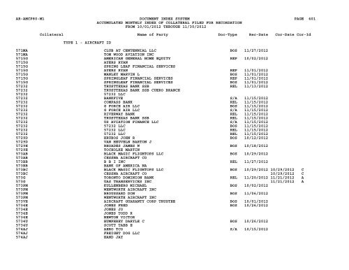 Mnth Index Collateral - Flight Standards Service - Civil Aviation ...