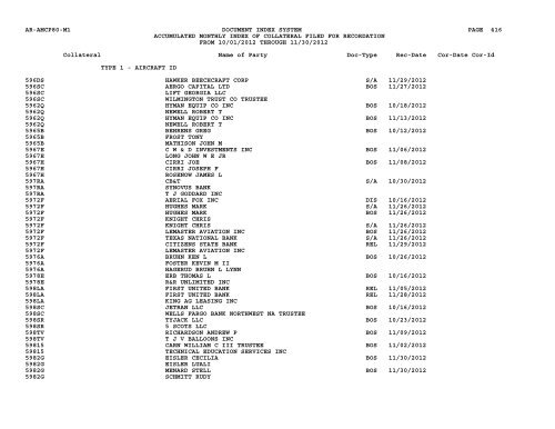 Mnth Index Collateral - Flight Standards Service - Civil Aviation ...