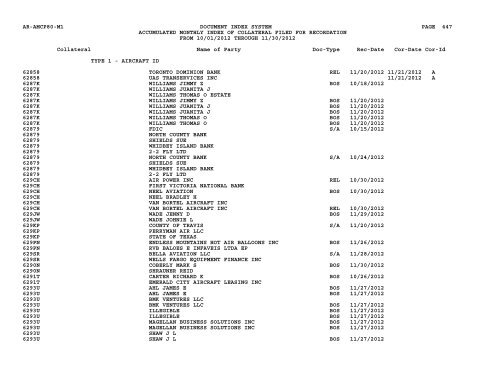 Mnth Index Collateral - Flight Standards Service - Civil Aviation ...