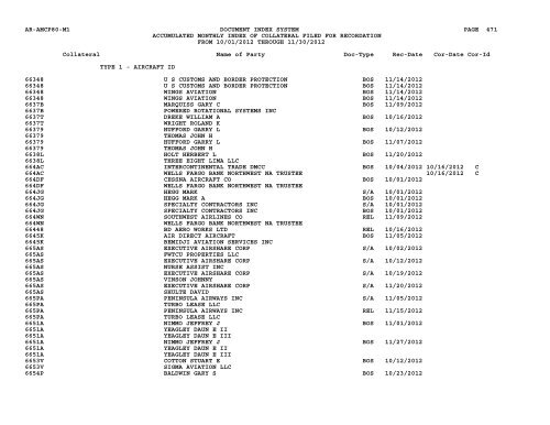 Mnth Index Collateral - Flight Standards Service - Civil Aviation ...