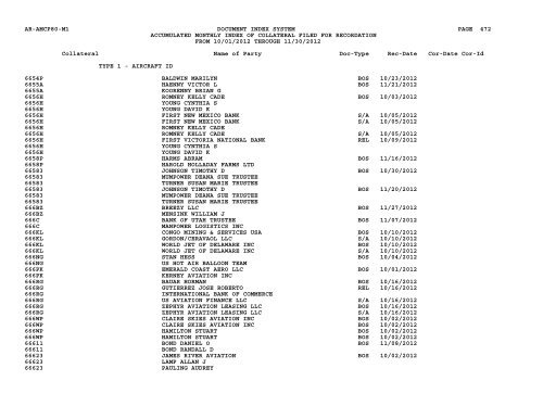 Mnth Index Collateral - Flight Standards Service - Civil Aviation ...