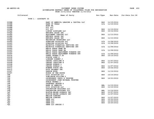 Mnth Index Collateral - Flight Standards Service - Civil Aviation ...