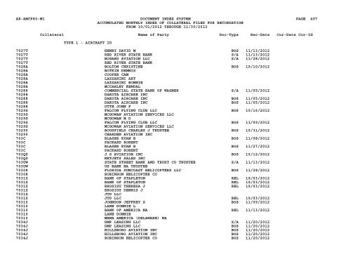 Mnth Index Collateral - Flight Standards Service - Civil Aviation ...