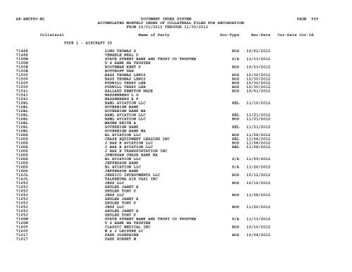 Mnth Index Collateral - Flight Standards Service - Civil Aviation ...