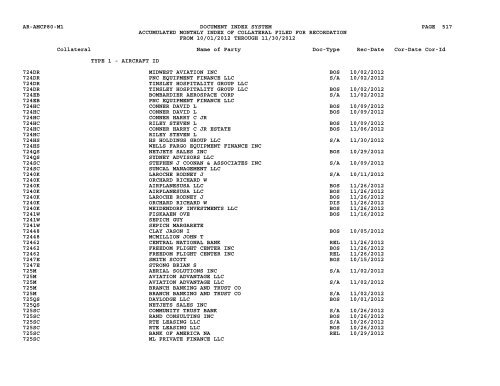 Mnth Index Collateral - Flight Standards Service - Civil Aviation ...