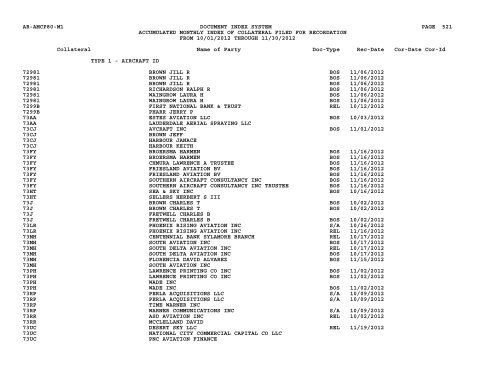 Mnth Index Collateral - Flight Standards Service - Civil Aviation ...