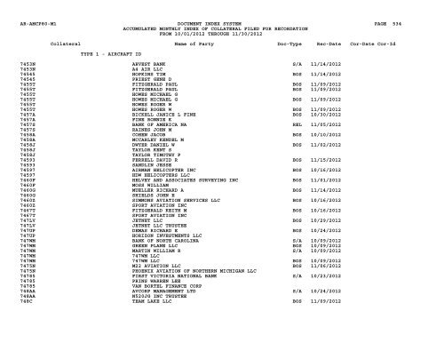 Mnth Index Collateral - Flight Standards Service - Civil Aviation ...