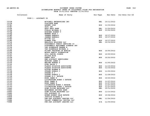 Mnth Index Collateral - Flight Standards Service - Civil Aviation ...