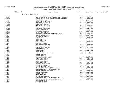 Mnth Index Collateral - Flight Standards Service - Civil Aviation ...