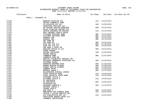 Mnth Index Collateral - Flight Standards Service - Civil Aviation ...